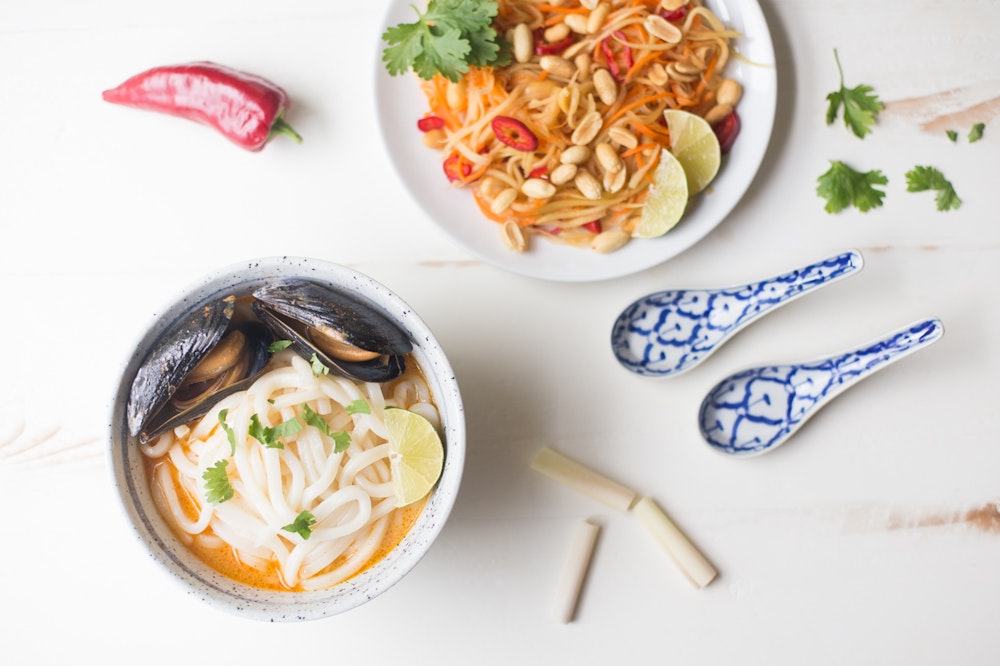 Thailand | Thai Noodle Bowls with Mussels