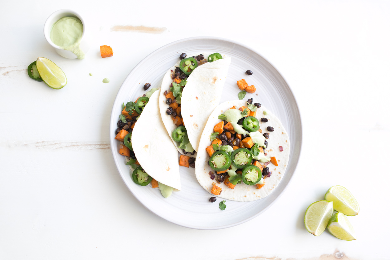 Black Bean and Sweet Potato Tacos
