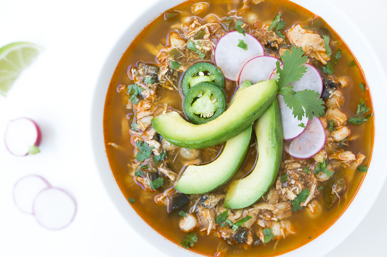 Slow Cooker Chicken Pozole