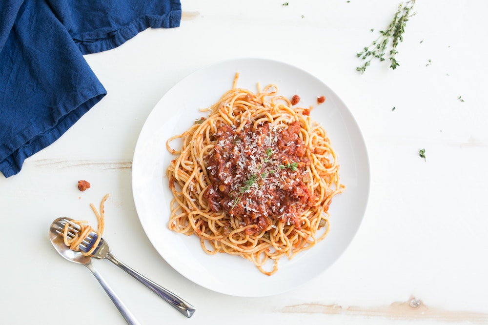 Spaghetti with Lentil Marinara