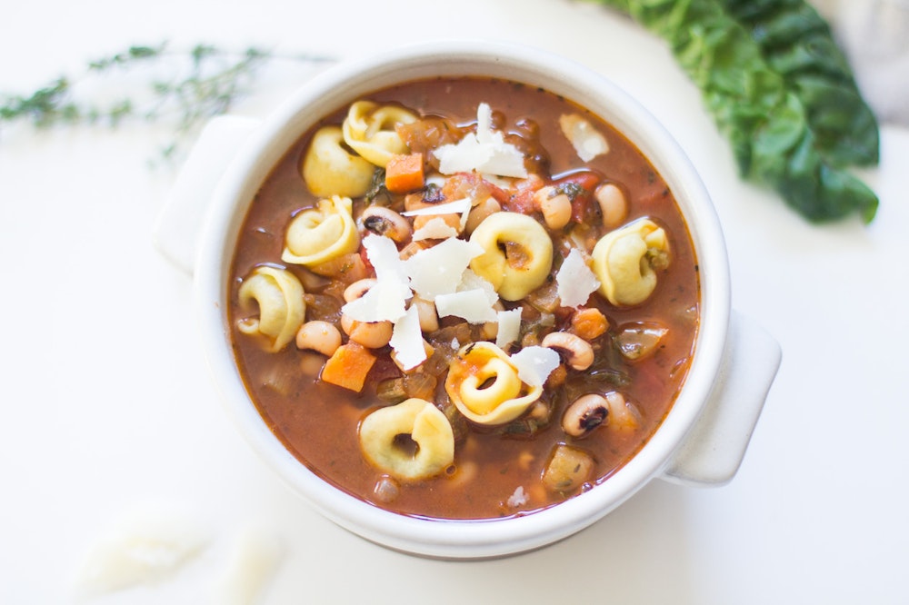 Slow-Cooker (or not) Vegetable Tortellini Soup