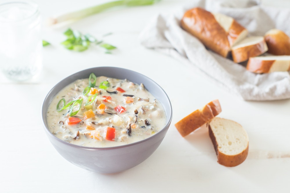 Slow-Cooker Mushroom and Wild Rice Soup