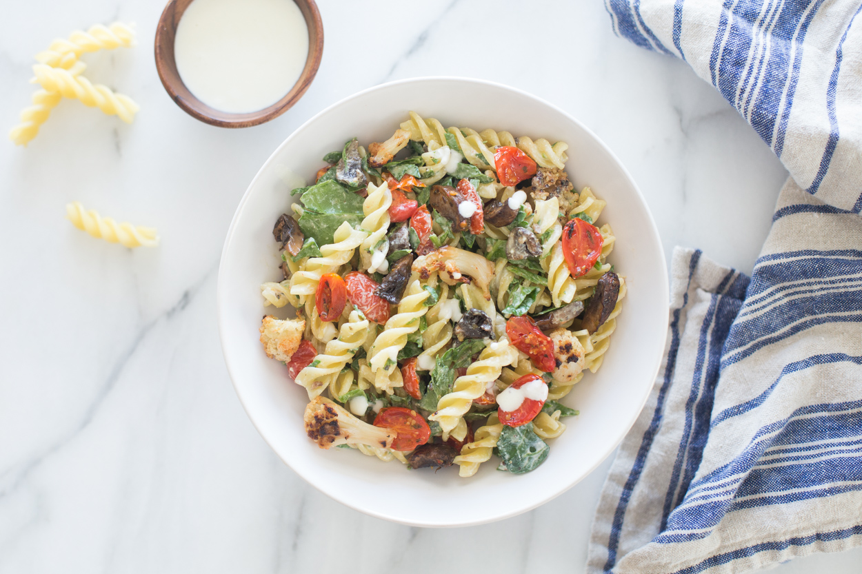 Fusilli with Roasted Tomatoes and Mushrooms