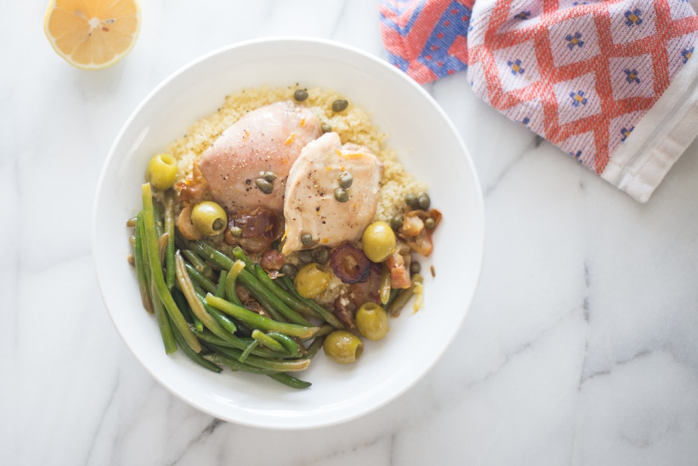 Roasted Chicken with Dates and Capers