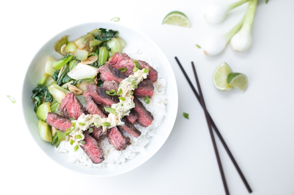 Steak with Miso-Lime Butter