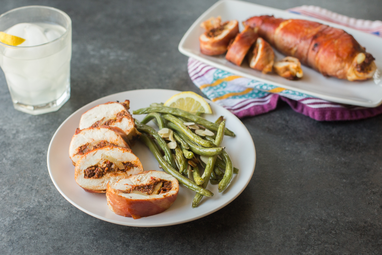 Stuffed Portobellos with Tomato Pesto