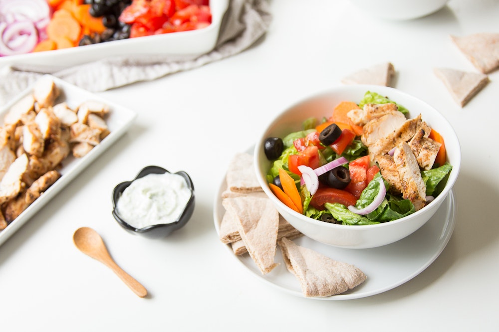 Greek Salad with Chickpeas