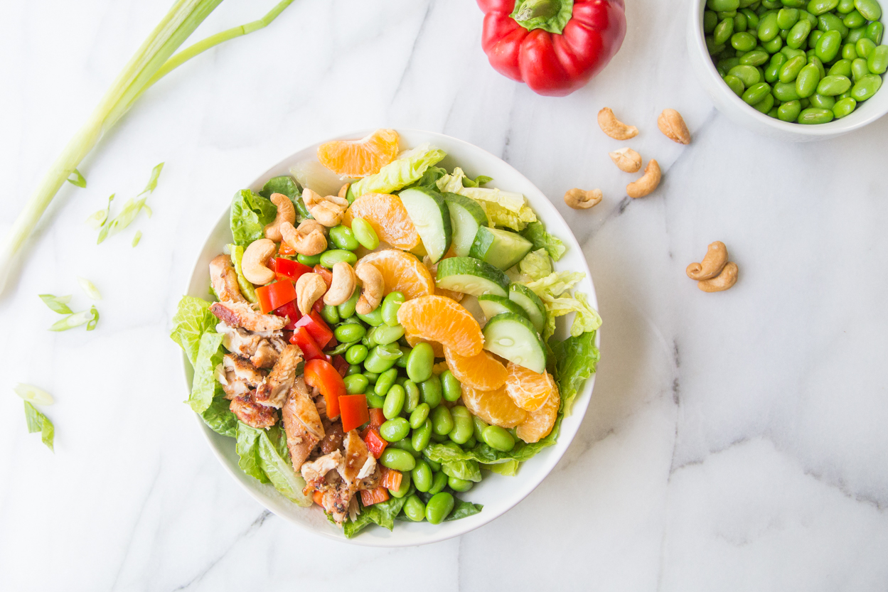 Asian Chicken Salad with Leftover Adobo Chicken