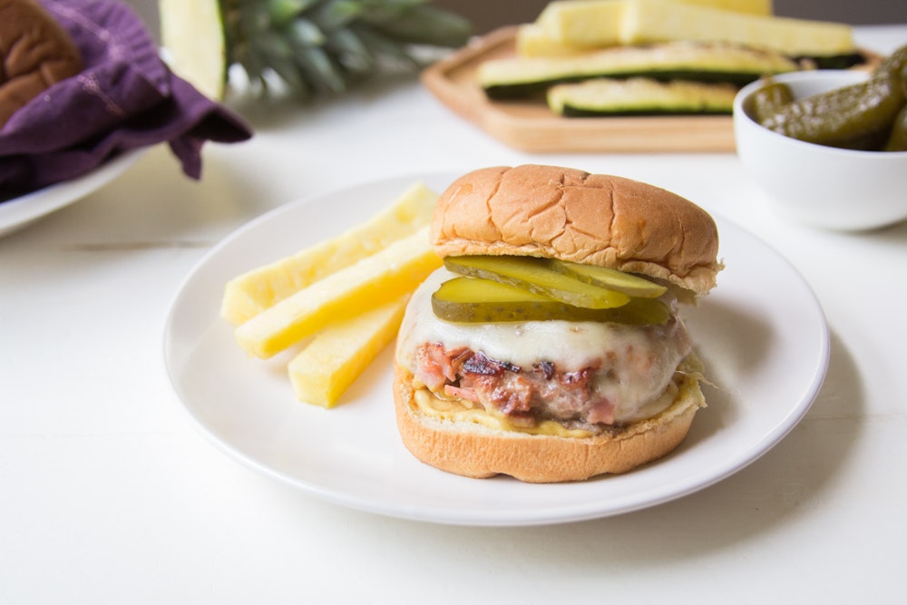 Grilled Cubano Burgers