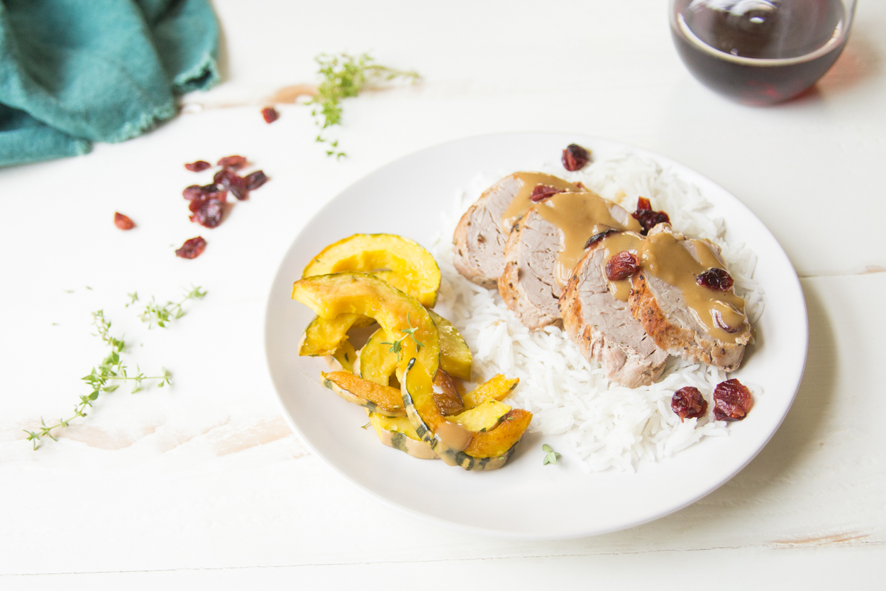 Pork Tenderloin with Cranberry Pan Sauce