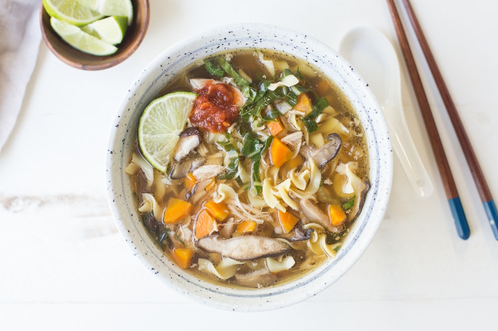 Asian Noodle and Butternut Squash Soup 