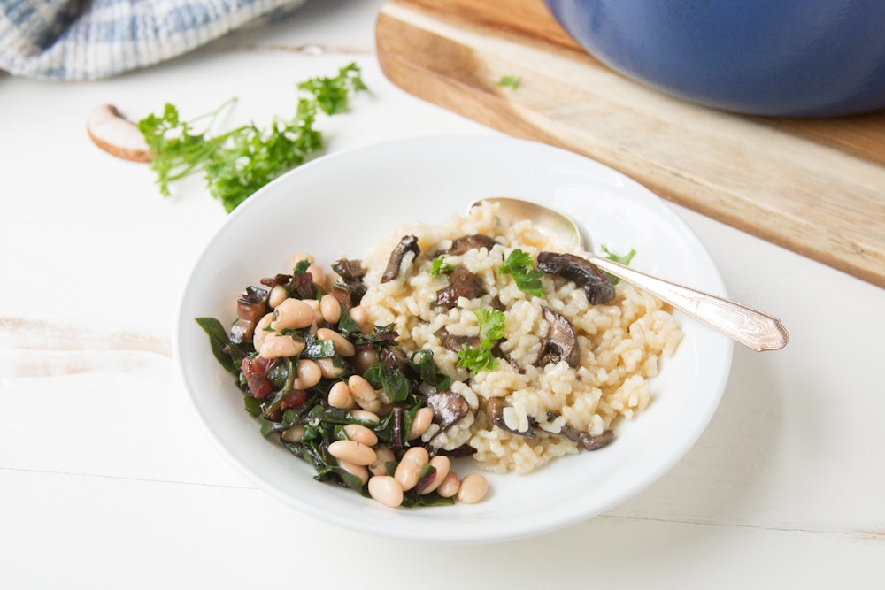 Oven-Baked Risotto with Roasted Mushrooms