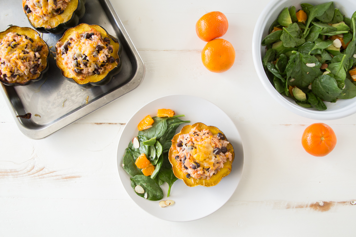 Acorn Squash Stuffed with Southwestern Rice